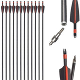 2025 6/12pcs Bear Archery Bow and Arrows Set Fiberglass Arrows Hunting Bow| POPOTR™