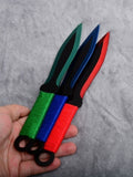 3/6Pcs High Quality Ninja Kunai Fixed Blade TACTICAl Combat Throwing Knife Set with Sheath
