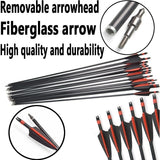 2025 6/12pcs Bear Archery Bow and Arrows Set Fiberglass Arrows Hunting Bow| POPOTR™