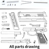2025 Mini Pistols BB Gun Pistol Keychain Toy Guns Pistols Metal Miniatures | POPOTR™