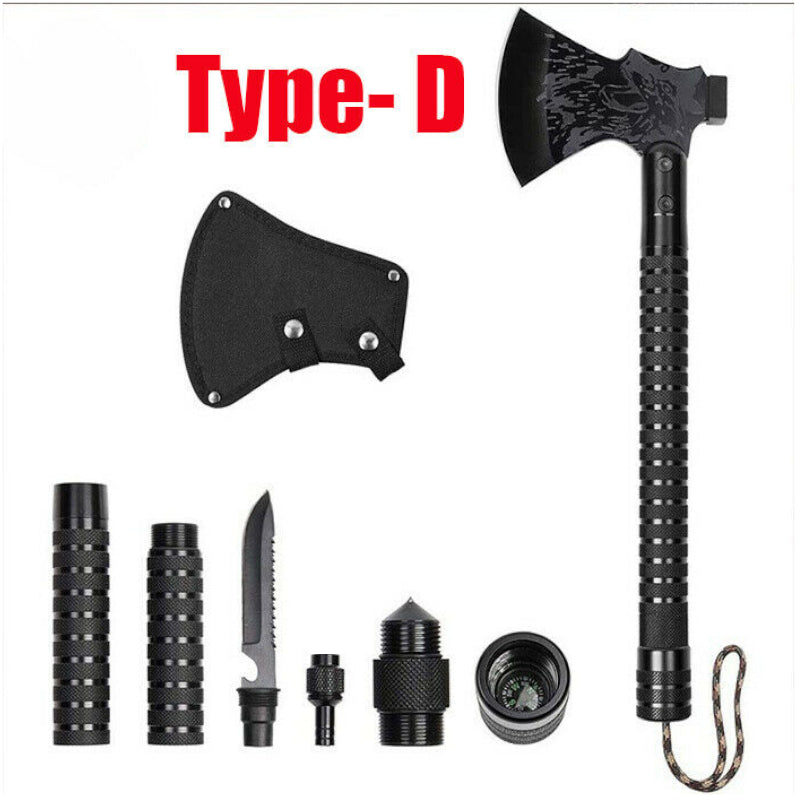 Survival Camping Foldable Tactical Multi Tool Kit Emergency Gear Outdoor Tourist Portable Tomahawk Wild Hatchet AX
